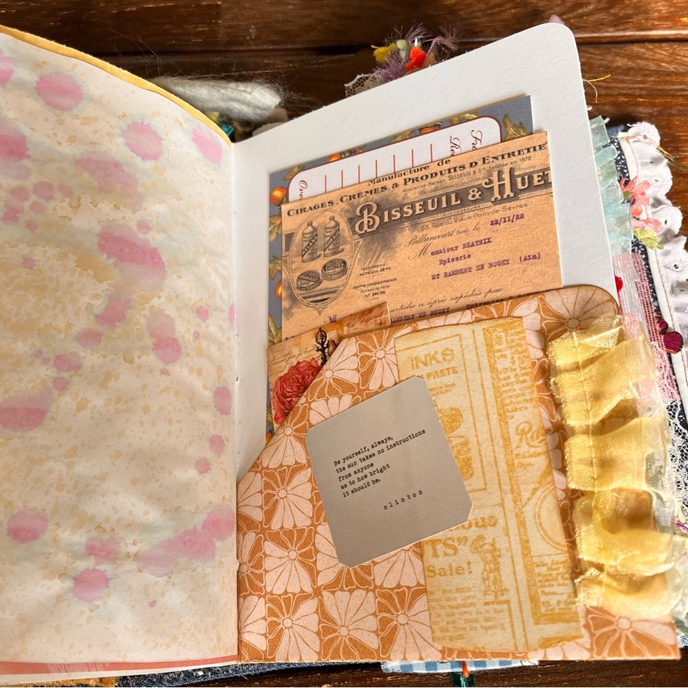 Junk Journal Vintage Cottagecore Country Granny Floral Flowers Decorated 3 Sig - Picture 12 of 16
